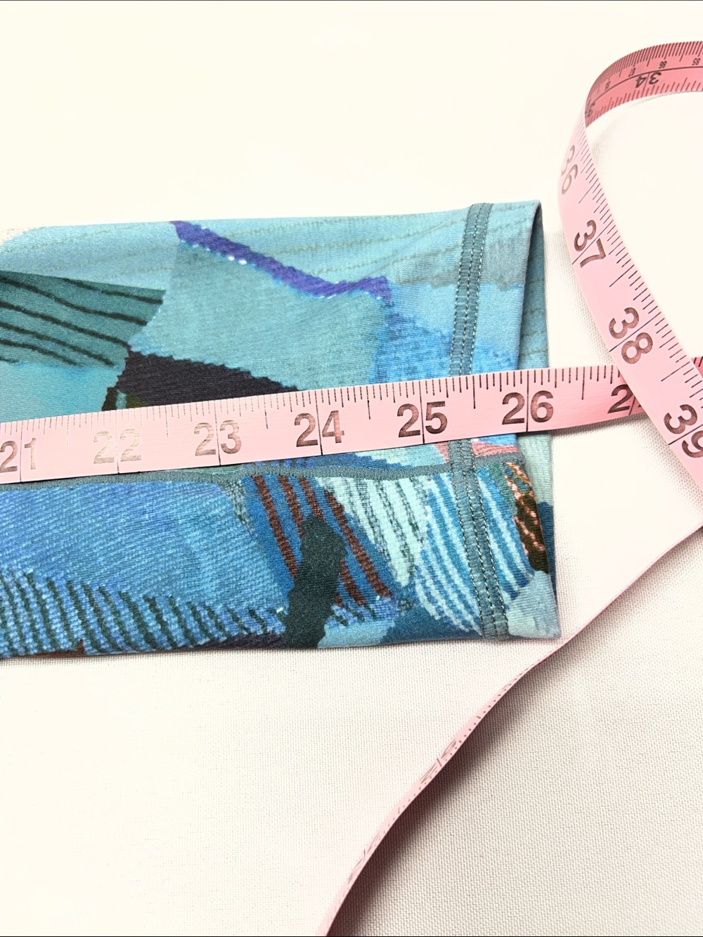 Prana Multicolor Abstract Pattern Leggings with Olive Waistband - Picture 7 of 7